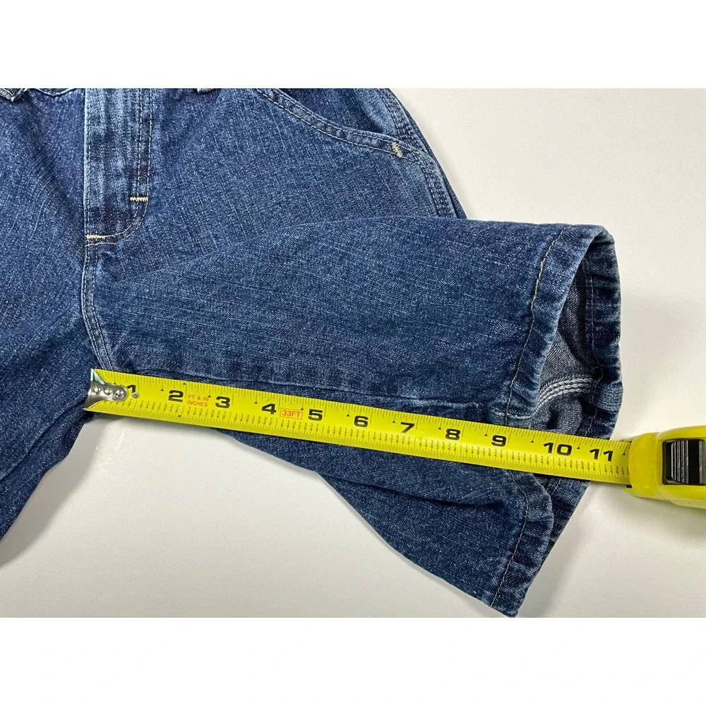 Vintage Wrangler Carpenter Jean Shorts Boys' Size 8 Husky‎ Blue Denim Baggy